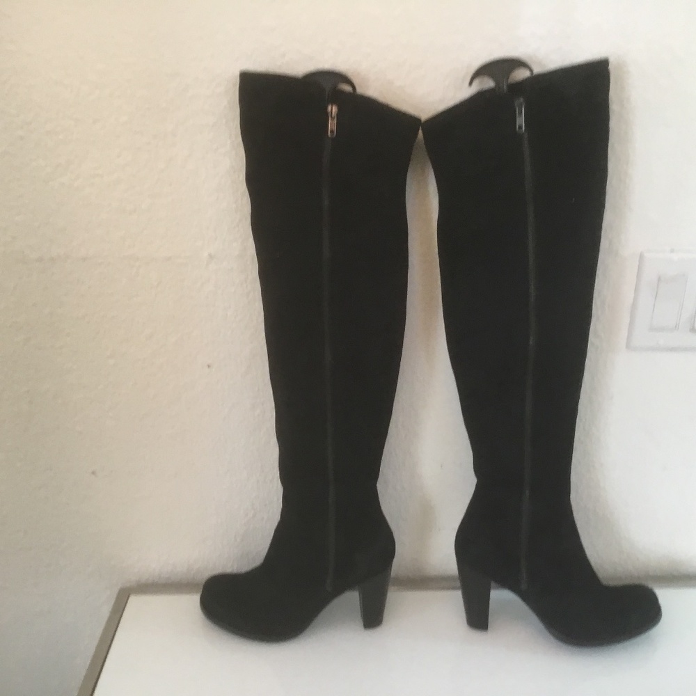 Paola Ferri amadora suede over the knee boots